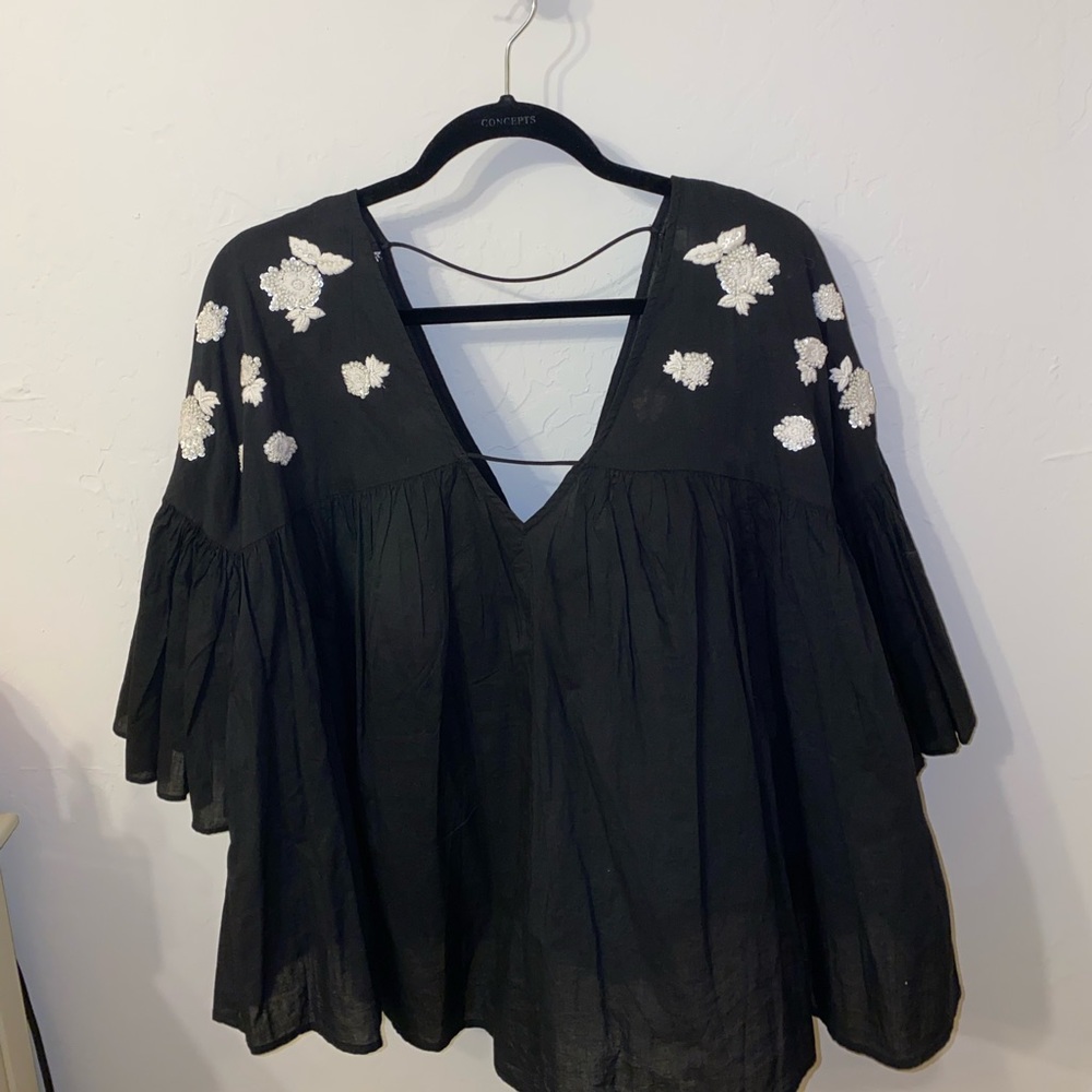 Anthropologie black blouse. Size small.
